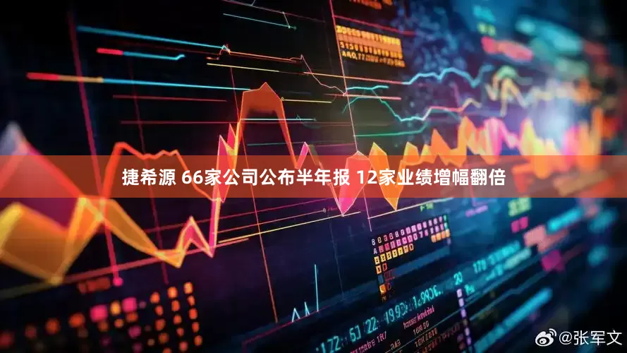 捷希源 66家公司公布半年报 12家业绩增幅翻倍