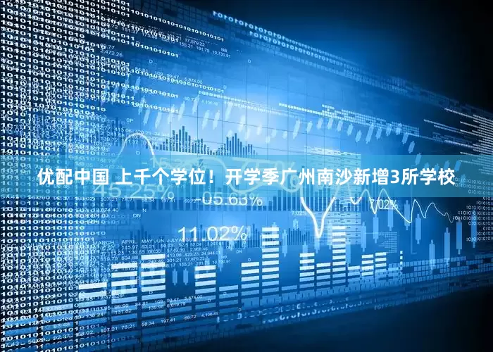 优配中国 上千个学位！开学季广州南沙新增3所学校