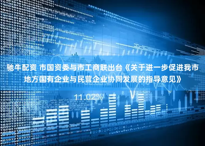 驰牛配资 市国资委与市工商联出台《关于进一步促进我市地方国有企业与民营企业协同发展的指导意见》