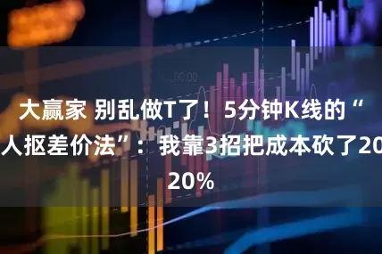 大赢家 别乱做T了！5分钟K线的“懒人抠差价法”：我靠3招把成本砍了20%